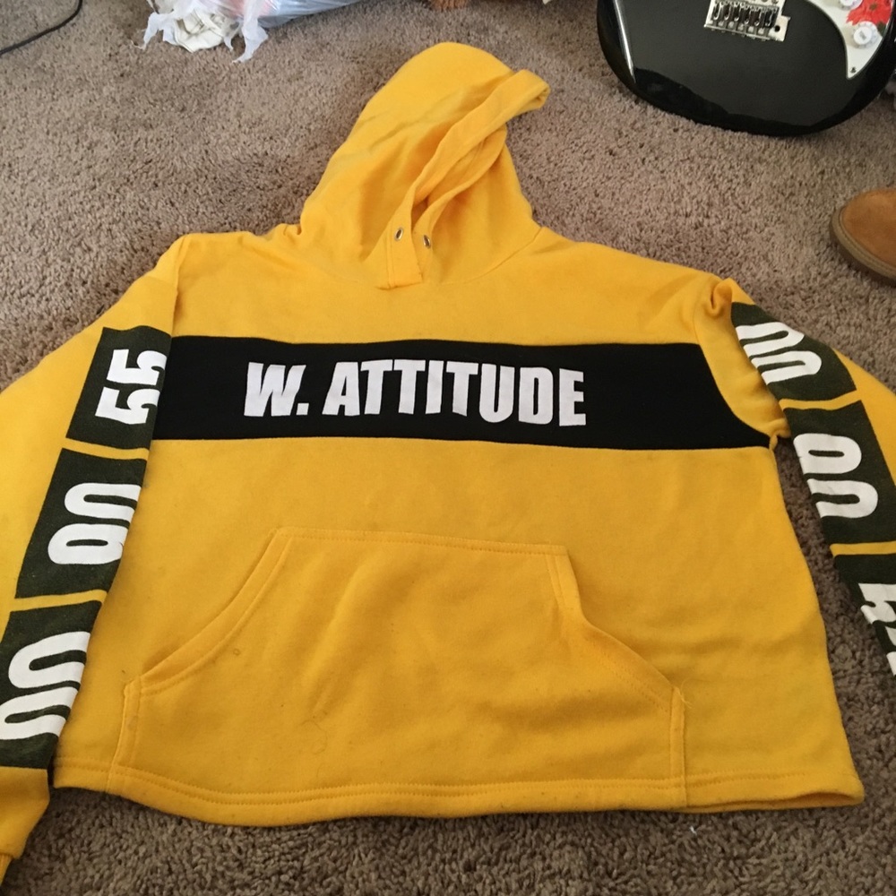 yellow hoodie